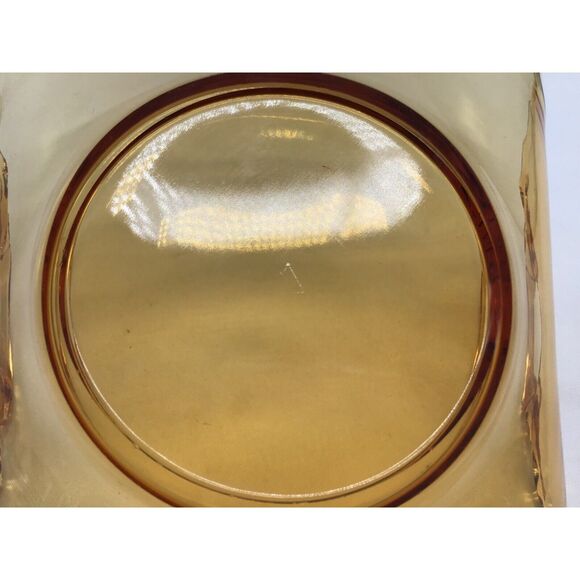 Cambridge Amber Depression Glass Grape Bon Bon Candy Dish MCM Granny Cottage - Picture 7 of 7